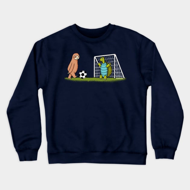 Sloth and turtle football Crewneck Sweatshirt by coffeeman